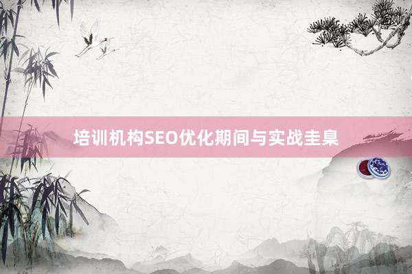 培训机构SEO优化期间与实战圭臬