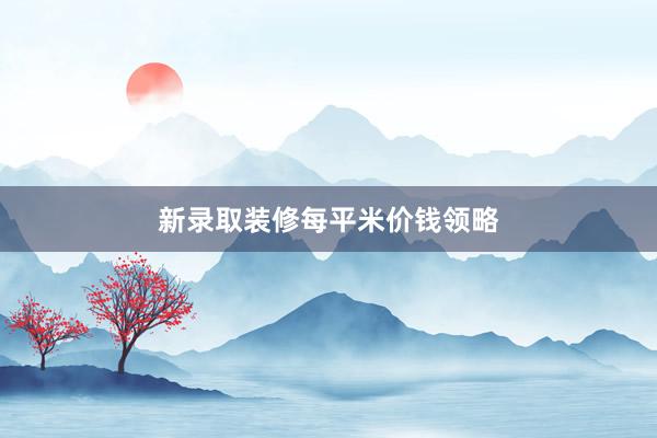 新录取装修每平米价钱领略