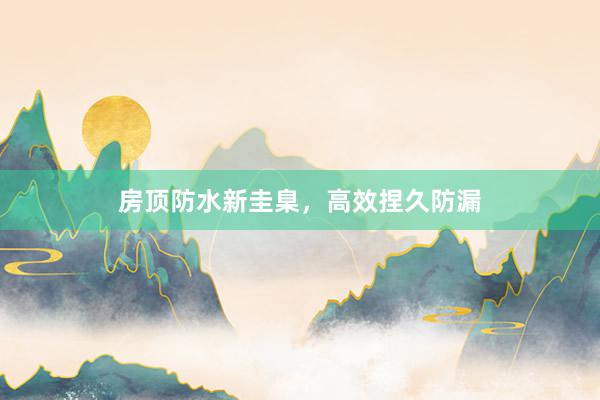 房顶防水新圭臬，高效捏久防漏
